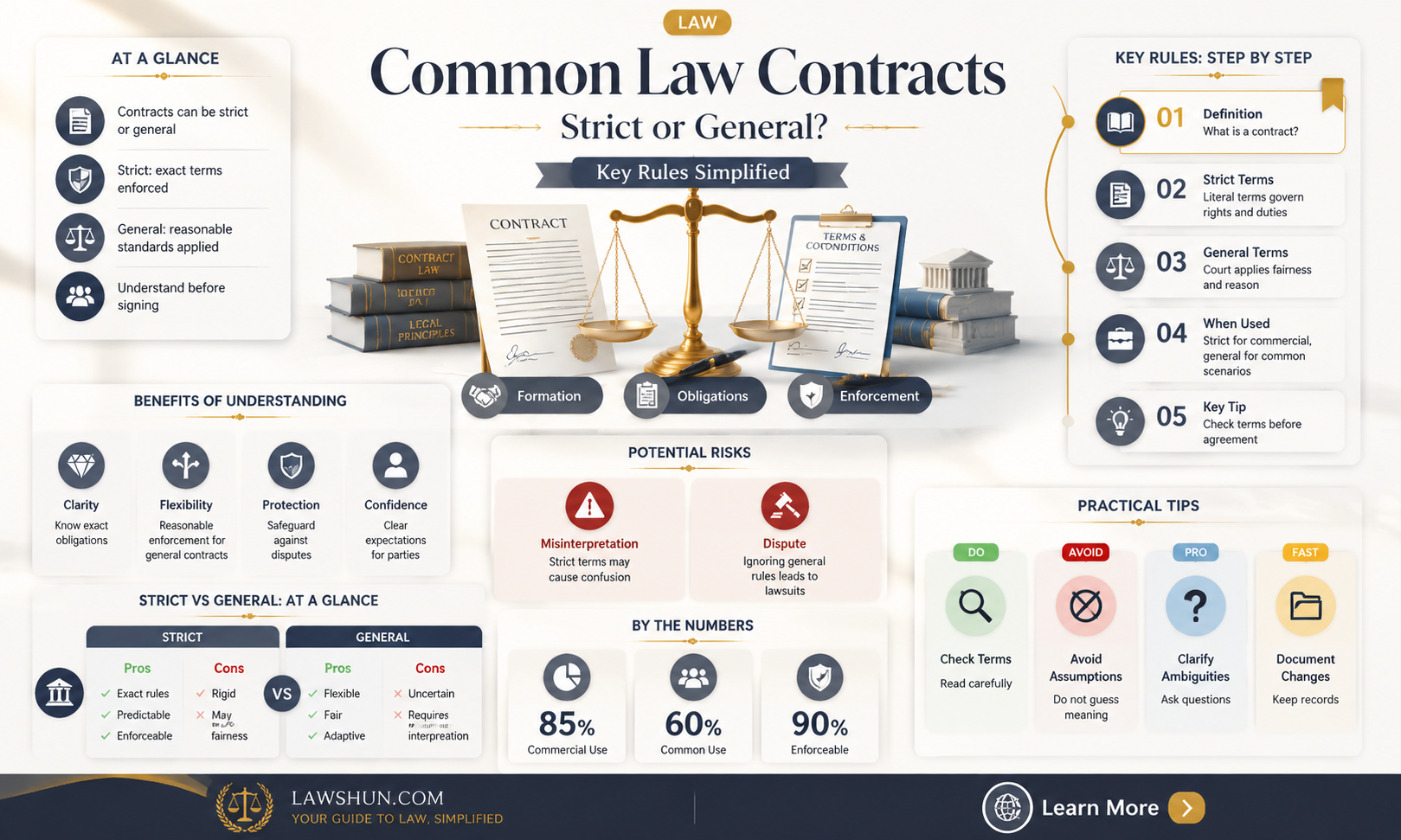 are contracts in common law strict or general