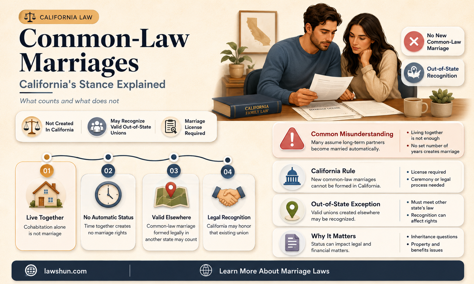 are there common-law marriages in ca