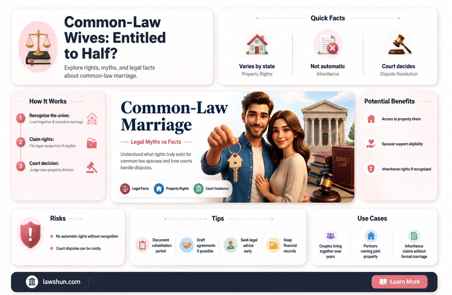 are common law wife entitled to half