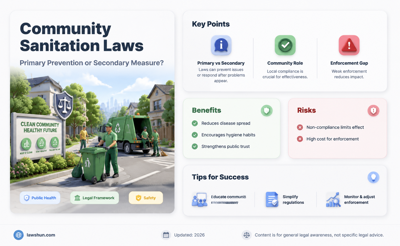 are community sanitation laws and policies considered a primary prevention