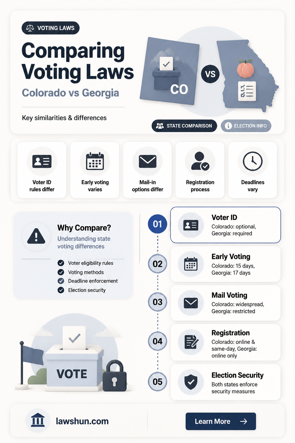 are colorado and georgia voting laws the same