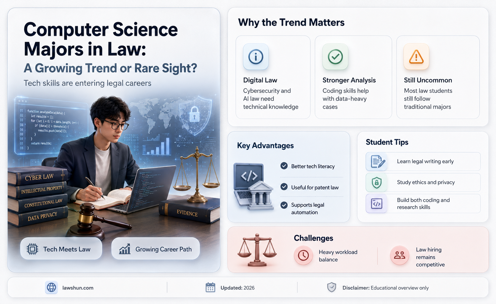 are there a lot of computer science majors in law