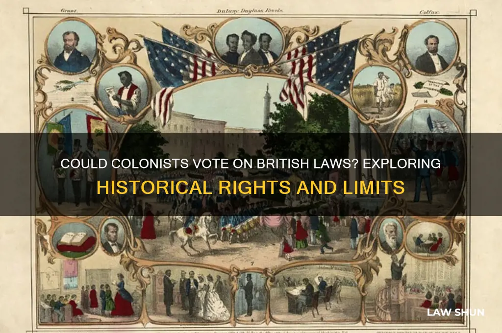 could colonists vote on british laws