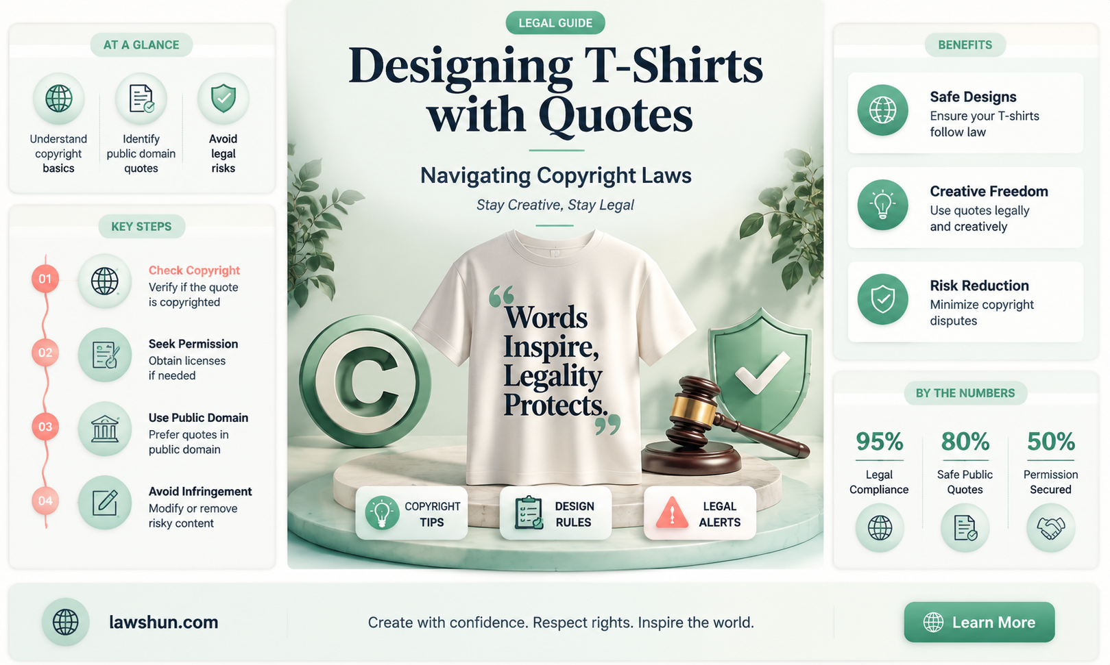 are there copyright laws when designing tshitts with quotes