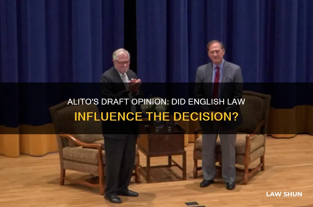 did alito really site english law in his draft opinion