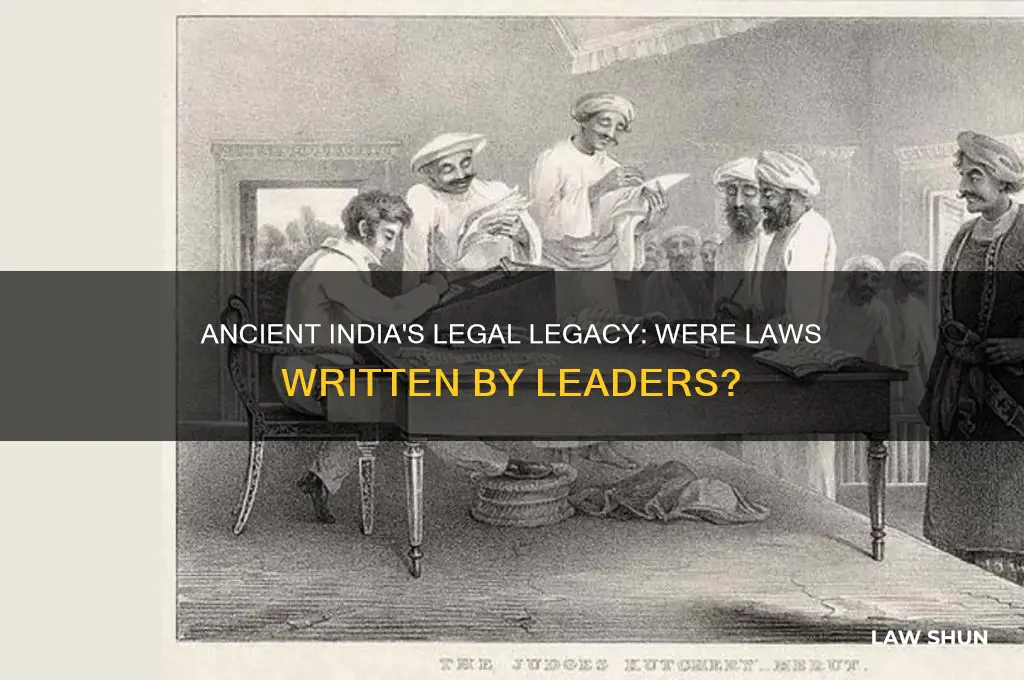 did ancient india leaders write down their laws