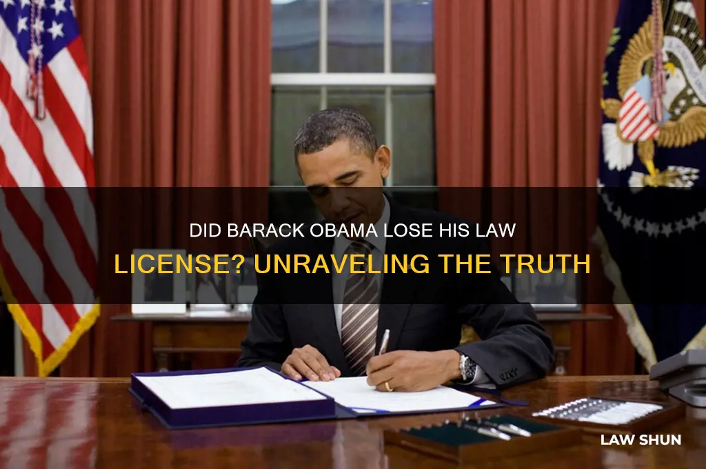 did barack obama lose his law