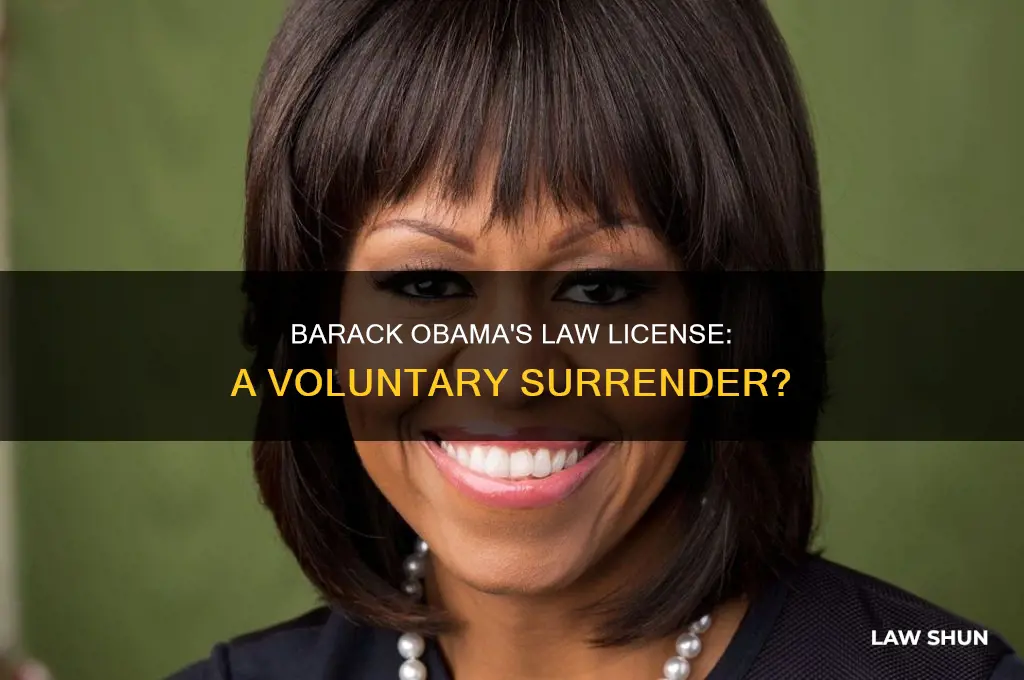 did barack obama voluntary surrender law license
