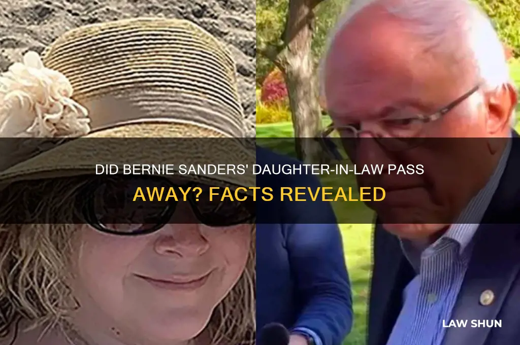did bernie sanders daughter-in-law died