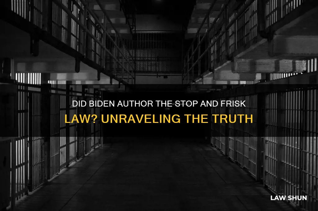 did biden write stop and frisk law