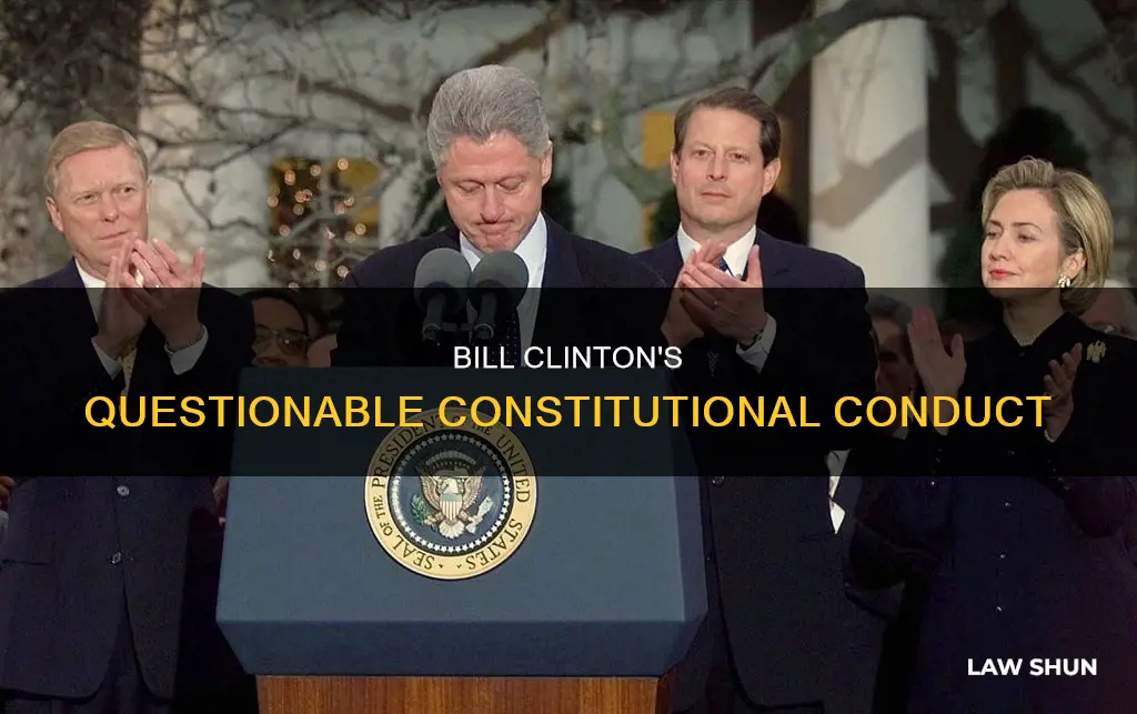 did bill clinton break constitutional law