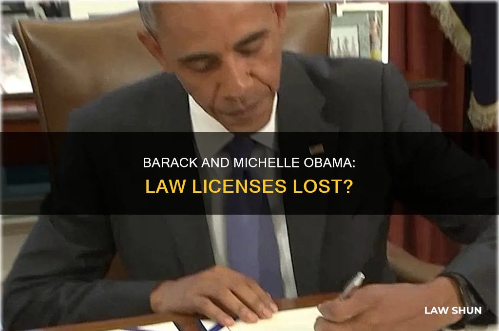 did both obamas lose their law license