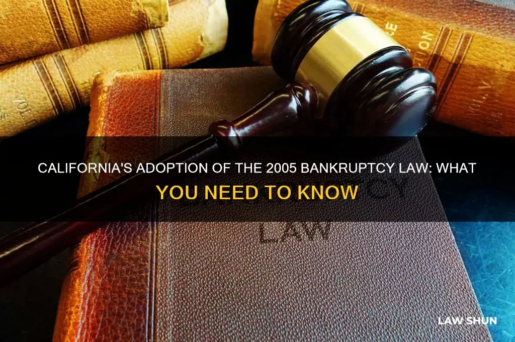 did ca adopt 2005 bankruptcy law