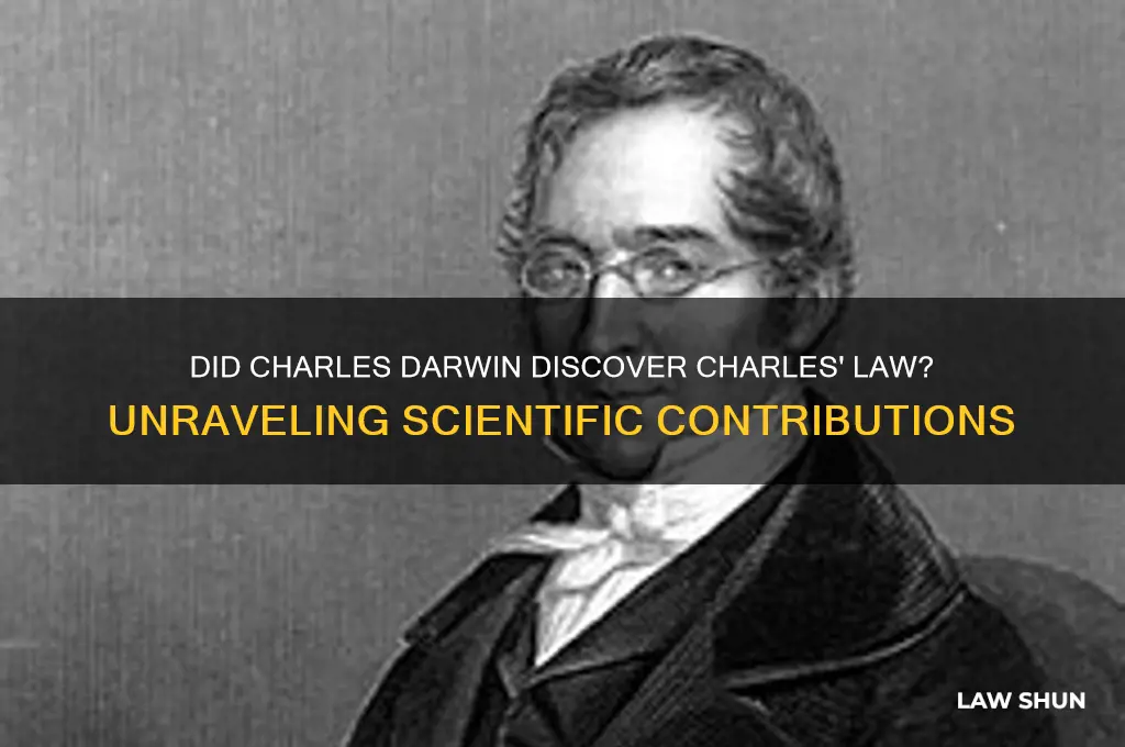 did charles darwin discover charles law
