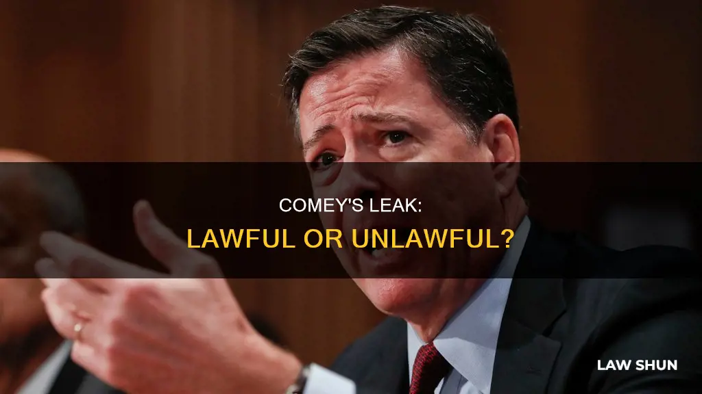 did comey break any laws leaking info