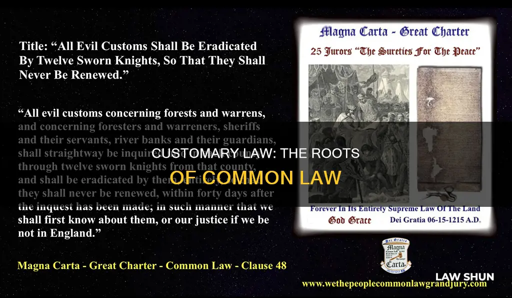 did common law originate from customs