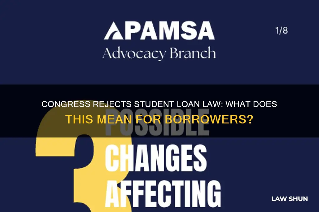 did congress vote down student loan law