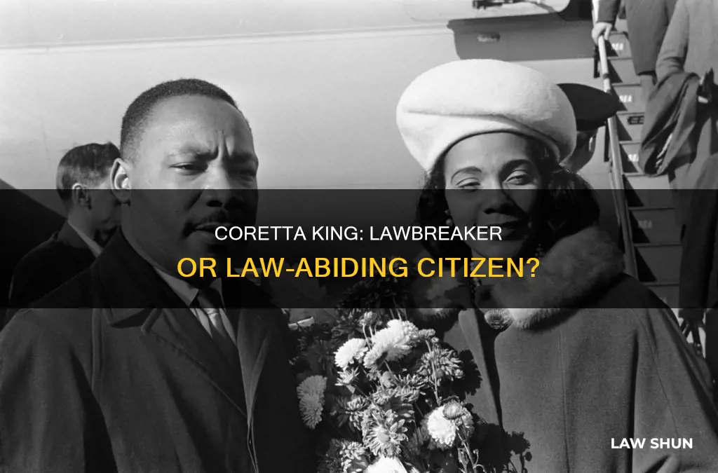 did coretta king break any laws