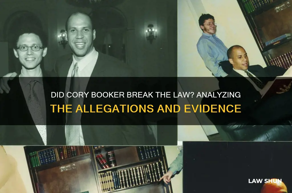 did cory booker jreak the law