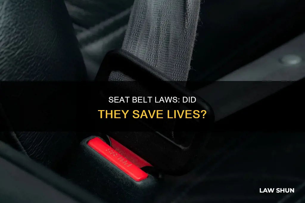 did deaths decrease when seat belt laws were first placed