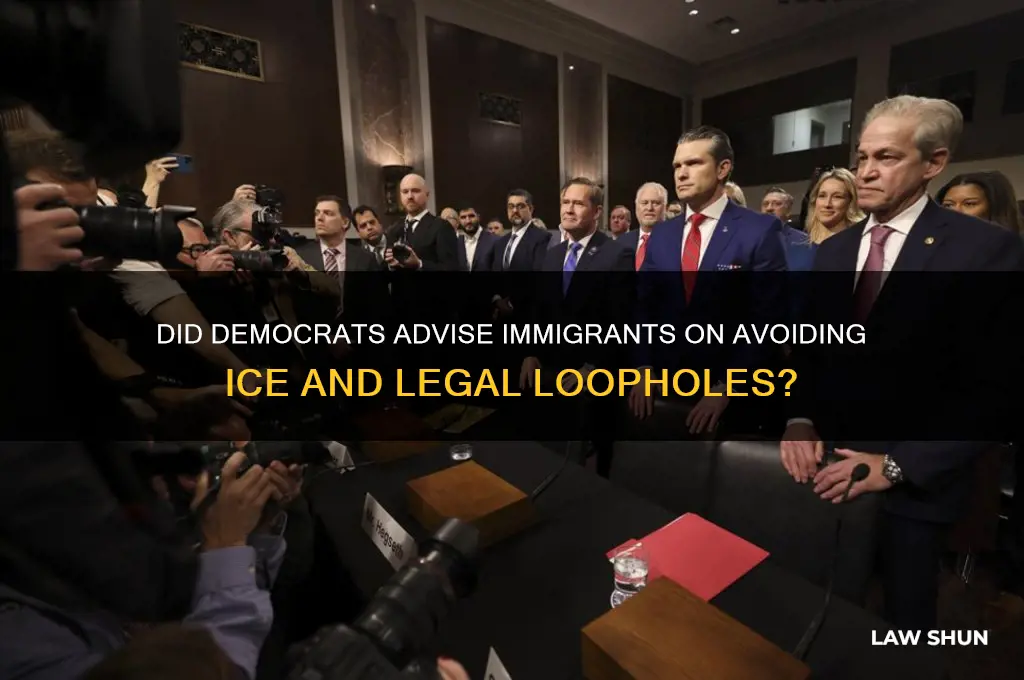 did democrats tell how to avoid the law and ice