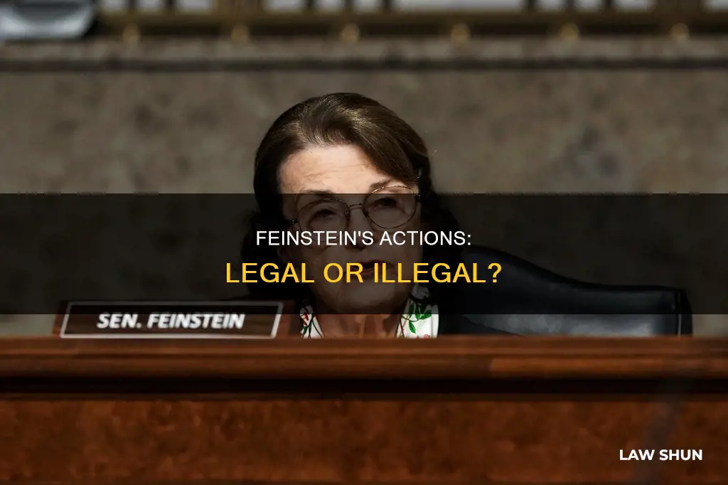 did diane feinstein break the law