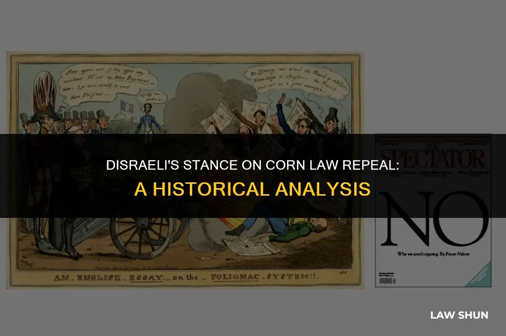 did disraeli support corn law repeal