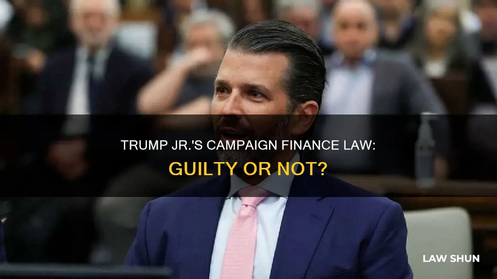 did don jr break the law campaign finance