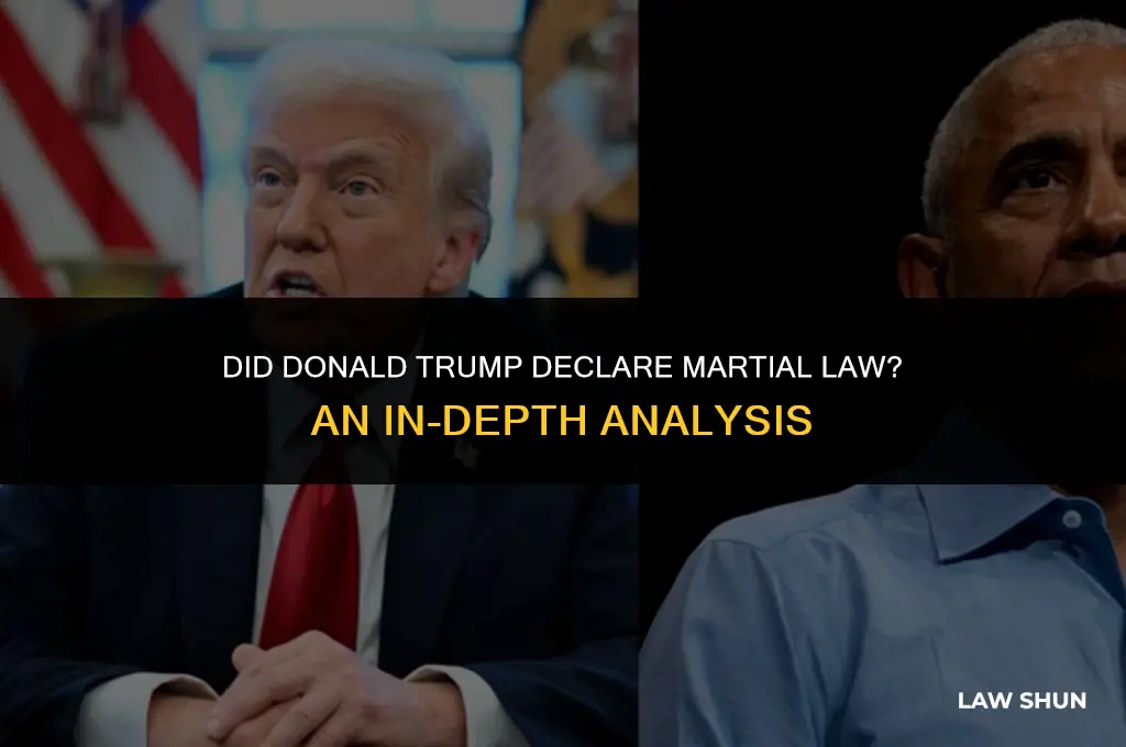 did donald trump declare marshal law