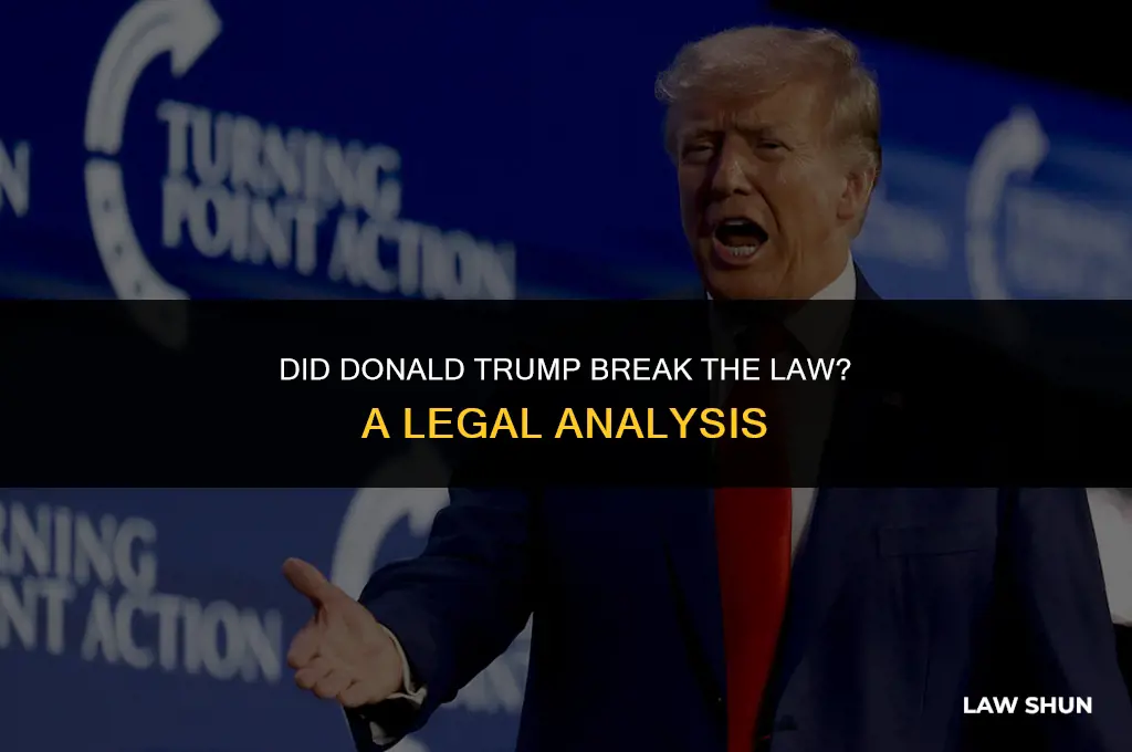 did donald trump nreak the law