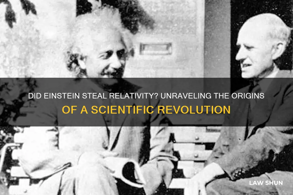 did einstein steal relativity law
