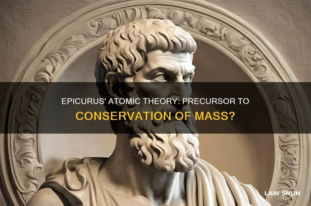 did epicurus find the law of conservation of mass