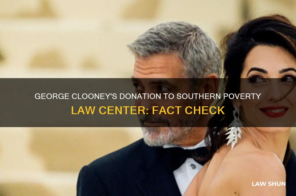 did george clooney give money to southern poverty law center