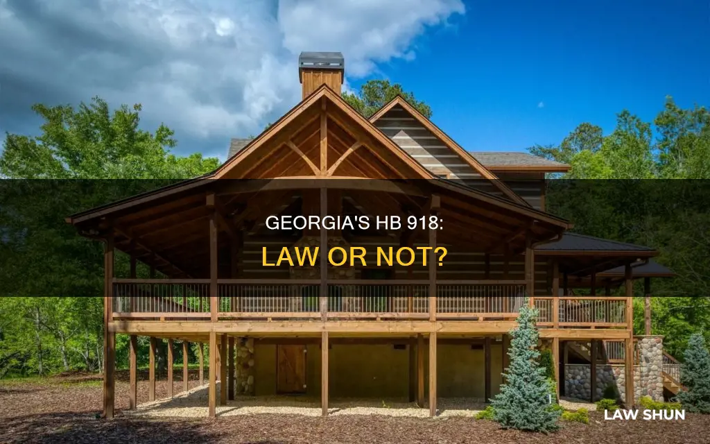 did georgia house bill 918 become law