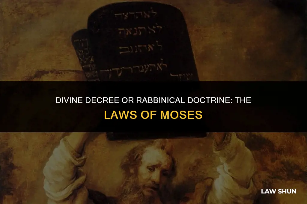 did god give moses rabbinical laws