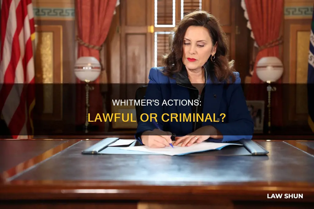 did gretchen whitmer break the law