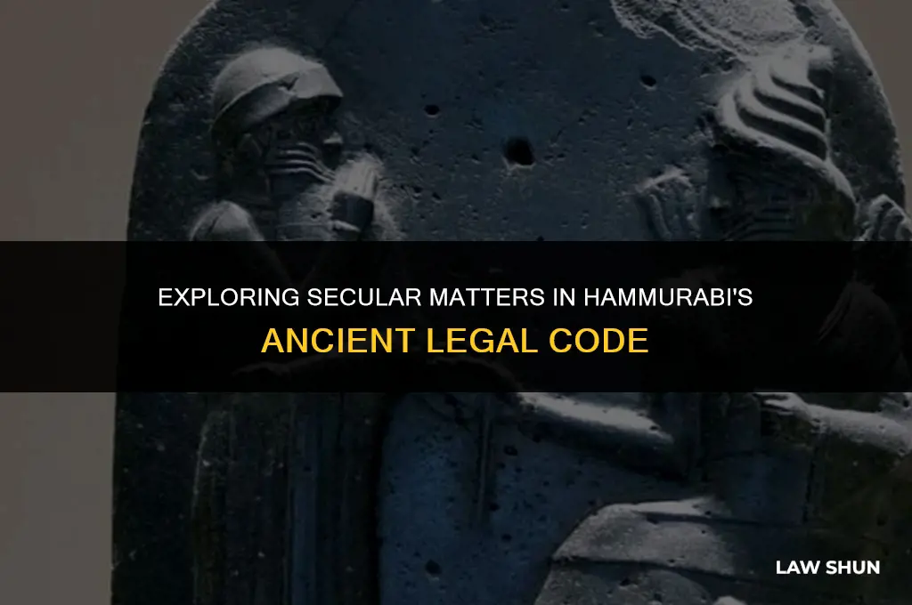 did hammurabi law address secular matters
