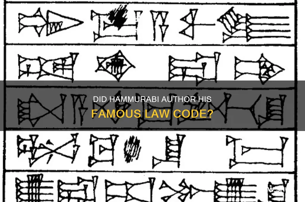 did hammurabi write his law code