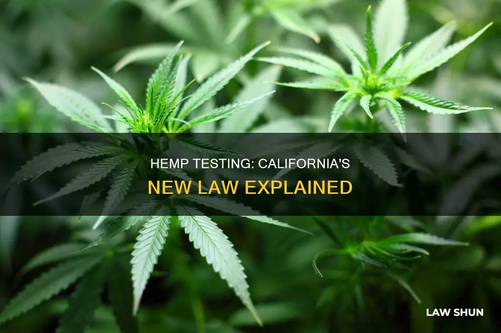 did hemp testing and sampling become law in ca