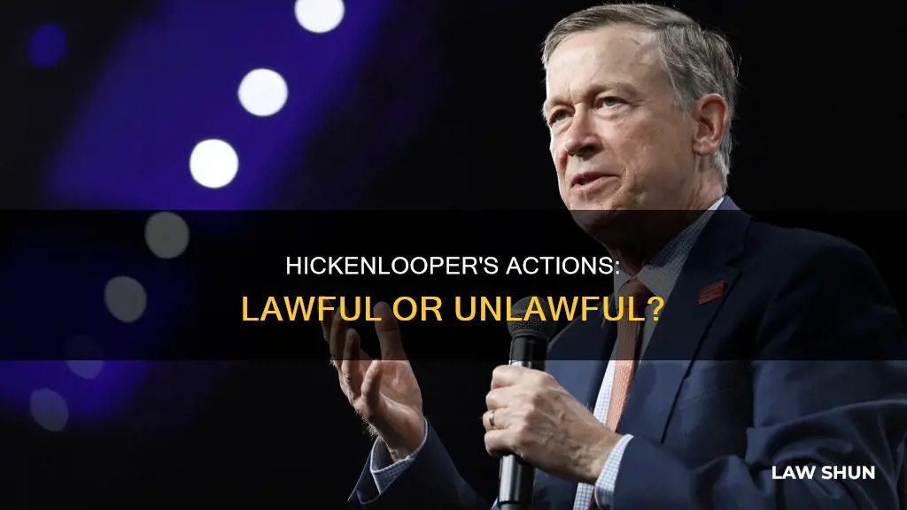 did hickenlooper break the law