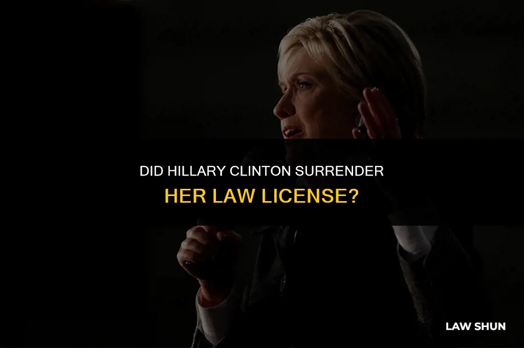 did hillary clinton surrender law licence