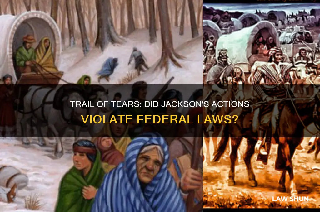 did jackson brake any laws with teh trail of tears