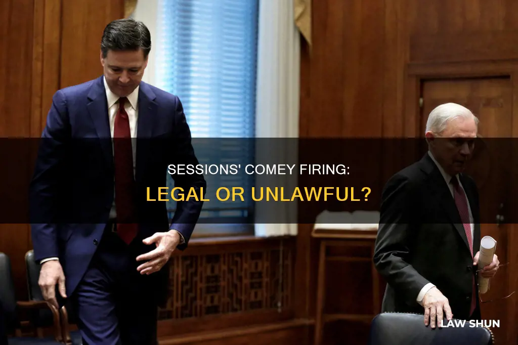 did jeff sessions break the law in advising firing comey