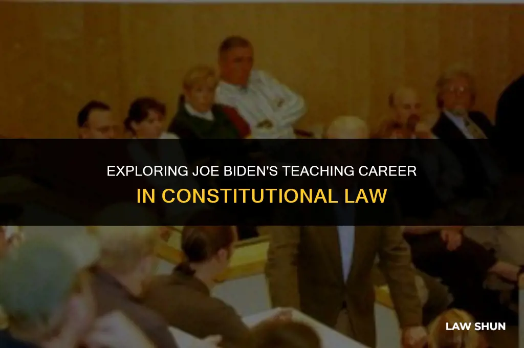 did joe biden teach consitutional law