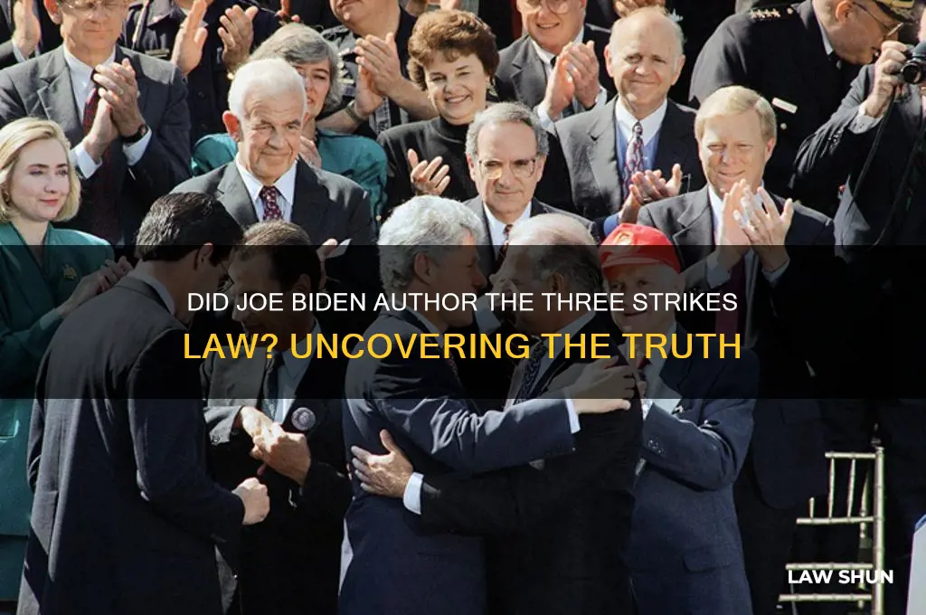 did joe biden write the three strike law