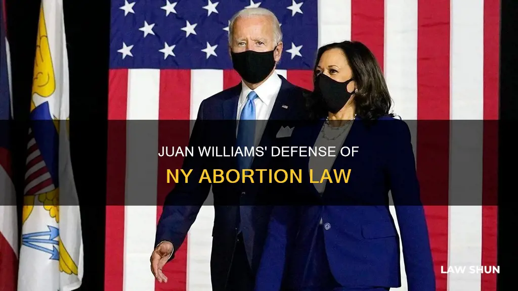 did juan williams defend ny abortion law