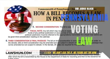 Pennsylvania Voting Law Halted: Judge Rules Against Controversial Provisions