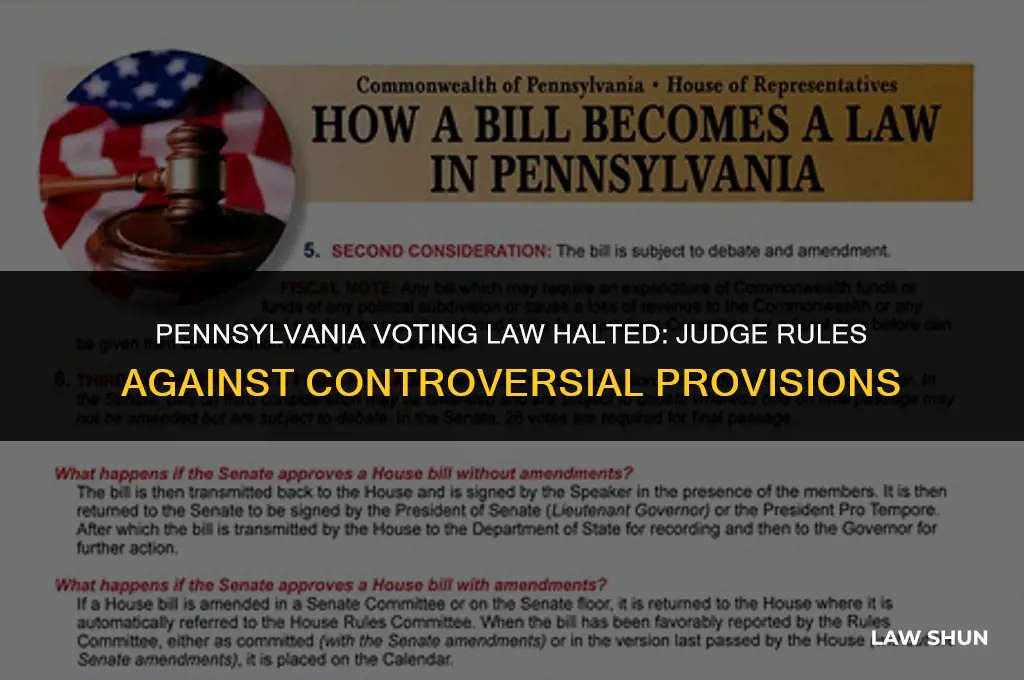 did judge block pennsylvania voting law