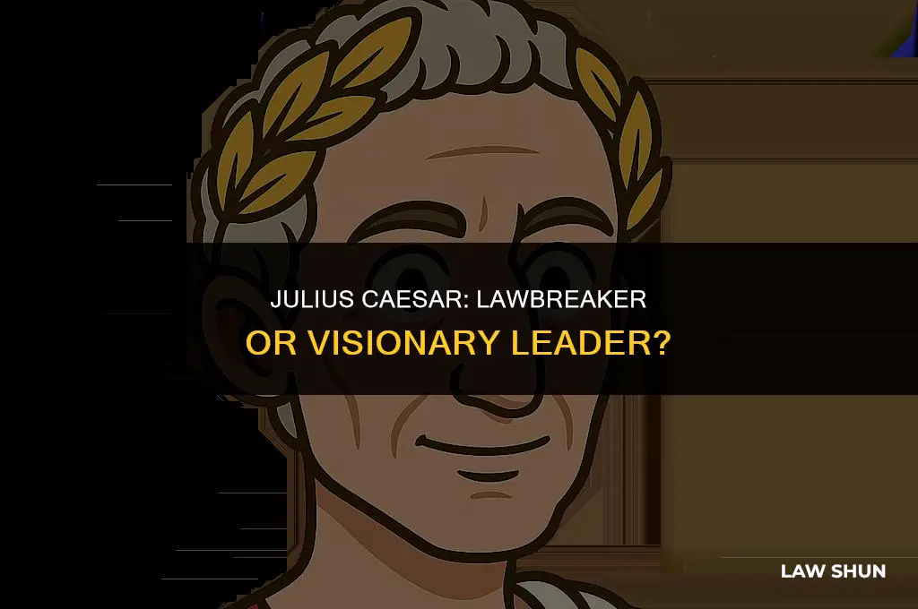 did julius caesar brake the law