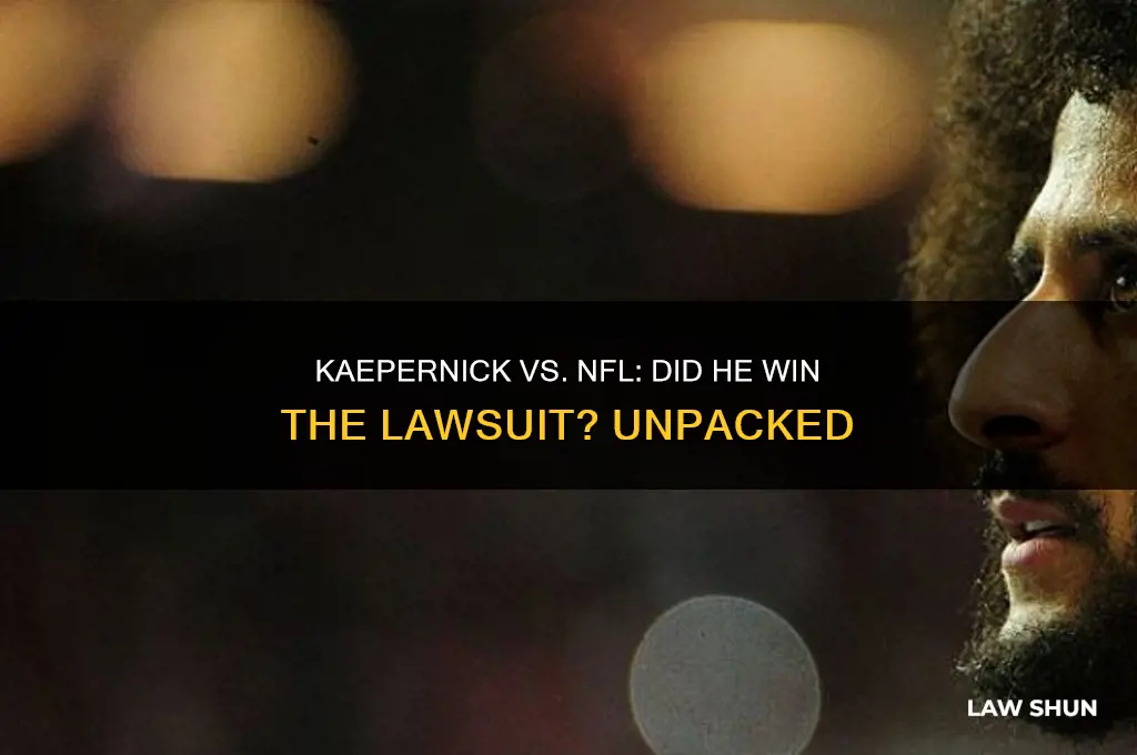 did kaepernick win the law suit